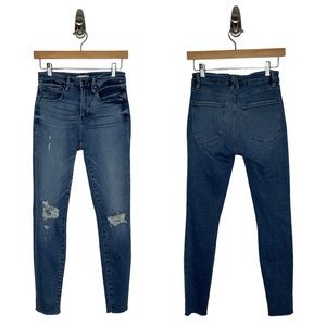 Good American | Good Legs Frayed Hem in Blue 430 26/2